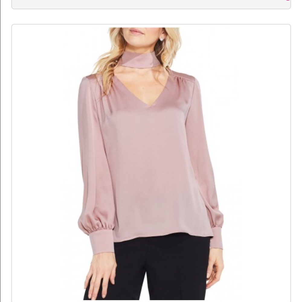 Vince Camuto Choker-neck Blouse